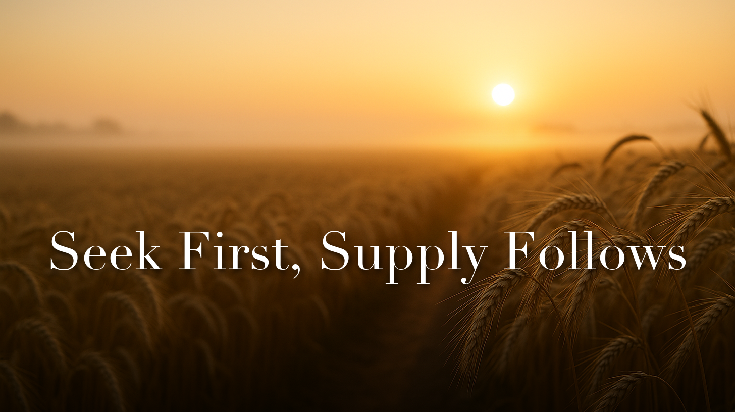 Seek First, Supply Follows